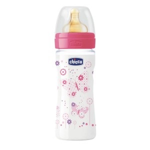 Chicco Угж хуванцар 250мл латекс ягаан GIRL