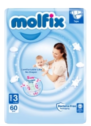 Живх Molfix өмсдөг 3 4-9кг №60 Бишрэлт